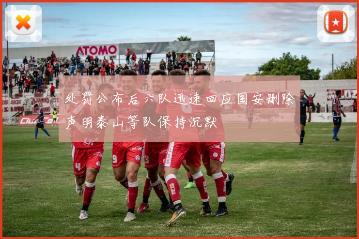 处罚公布后六队迅速回应国安删除声明泰山等队保持沉默